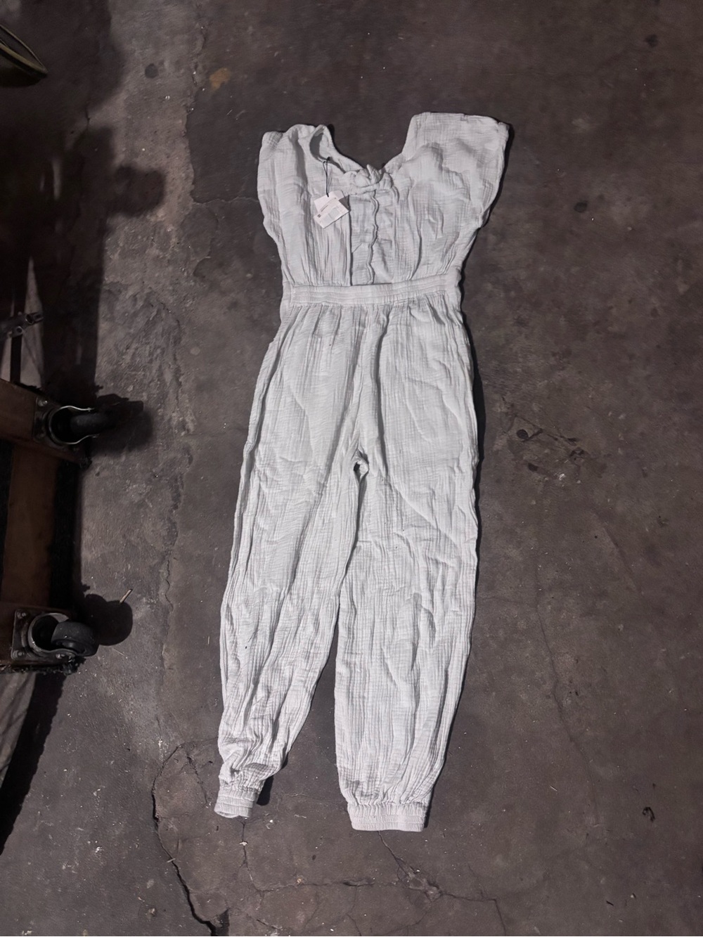Zara Pale Blue Cotton Gauze Kids Jumpsuit